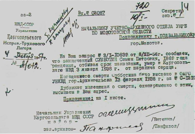 Файл:Справка о смерти С.П.Субботина 1957г.jpg