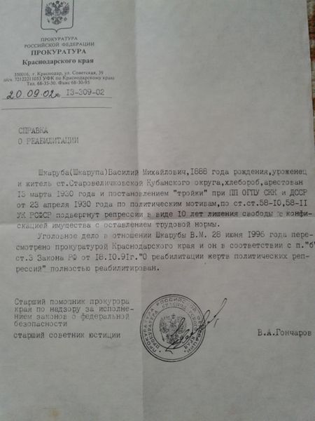 Файл:Шкарупа Василий Михайлович (1888) справка.jpg